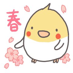 [LINEスタンプ] オカメインコのめいちゃん春のスタンプ