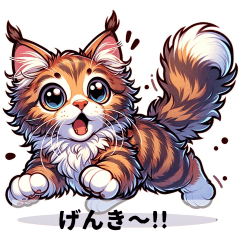 [LINEスタンプ] メインクーンの子猫の日常