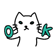 [LINEスタンプ] 白ねこのだじゃれスタンプ