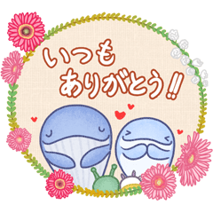 [LINEスタンプ] ずっと使える おすましくじら達のスタンプ