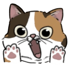 [LINEスタンプ] 三毛猫  の  日常