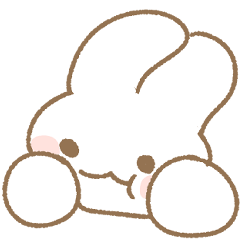 [LINEスタンプ] ふわふわ うさぎ