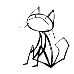 [LINEスタンプ] ラフ描きねこ2