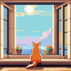 [LINEスタンプ] 猫のドット絵＠