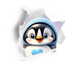 [LINEスタンプ] Cute penguin words