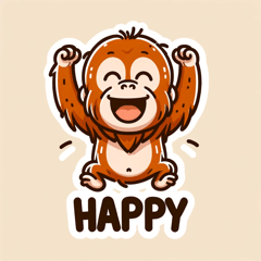 [LINEスタンプ] オランウータンの感情大解放