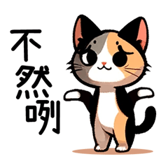 [LINEスタンプ] ミックスの三毛猫 - 実用編