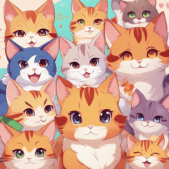 [LINEスタンプ] 萌え猫たちの表情