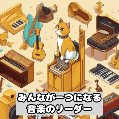 [LINEスタンプ] 猫の福ちゃん音楽隊