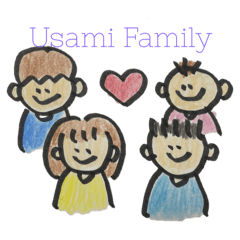 [LINEスタンプ] Usami Family00