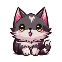 [LINEスタンプ] 灰色のかわいい猫