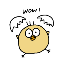 [LINEスタンプ] 黄身とひよこのハーフちゃん