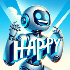 [LINEスタンプ] 喜びのロボット
