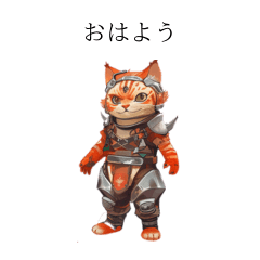 [LINEスタンプ] アーマーを着ている猫