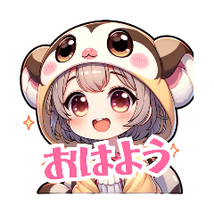 [LINEスタンプ] きぐるみシリーズ1モモンガール