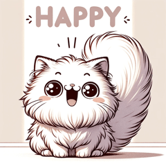[LINEスタンプ] ふわふわペルシャ猫の大冒険
