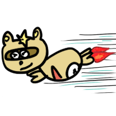 [LINEスタンプ] 動く！タヌキマン