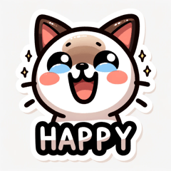[LINEスタンプ] シャム猫の感情たち