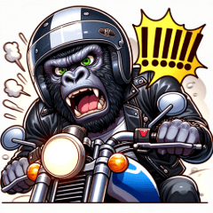 [LINEスタンプ] ゴリラライダーアドベンチャー 3