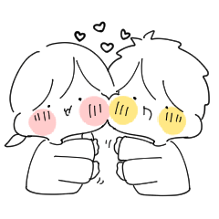 [LINEスタンプ] ふわほにゃかっぷるスタンプ