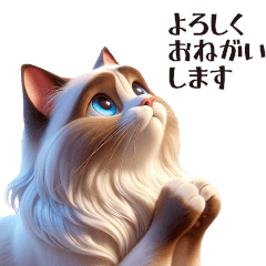 [LINEスタンプ] 3Dアート ねこフレンズ ラグドール