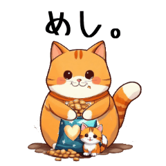 [LINEスタンプ] まん丸お目目‐虎猫