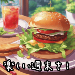 [LINEスタンプ] 料理とドリンクを添えた日常スタンプ