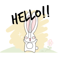 [LINEスタンプ] 手書き風うさピー