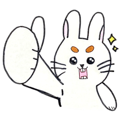 [LINEスタンプ] まゆっぱのウサギ