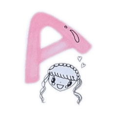 [LINEスタンプ] ふわふわちゃんとアルファベットスタンプ