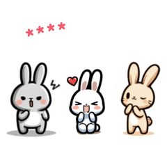 [LINEスタンプ] 使いやすいウサギのカスタムスタンプ