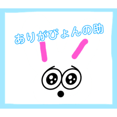 [LINEスタンプ] ぴょんぴょこの表情変わらずうさぎ