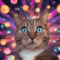 [LINEスタンプ] 飛び出す 宇宙猫 space catの画像（メイン）
