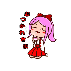 [LINEスタンプ] 巫女さくらと猫さん