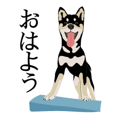 [LINEスタンプ] 黒柴 ハッピー