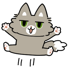 [LINEスタンプ] たのしいネコ byASA