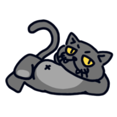 [LINEスタンプ] 灰色のネコのスタンプ