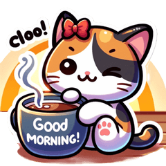 [LINEスタンプ] AI 三毛猫 通常会話用 第一弾