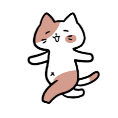 [LINEスタンプ] 笑んでいる猫