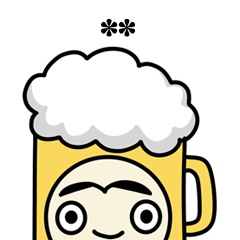 [LINEスタンプ] 酔っ払いのビールマン