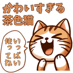 [LINEスタンプ] かわいすぎる茶色猫