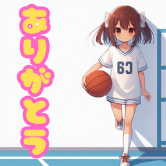 [LINEスタンプ] 推しのアイドルバスケ部女子JKJC日常の挨拶の画像（メイン）