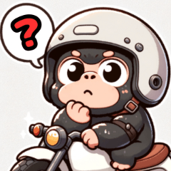 [LINEスタンプ] ゴリラライダーアドベンチャー 4