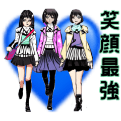 [LINEスタンプ] 春子と夏子と秋子