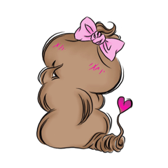 [LINEスタンプ] もこもこてきすたいるイメージキャラ1の画像（メイン）