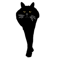 [LINEスタンプ] たくましい黒猫