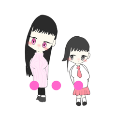 [LINEスタンプ] みかんちゃんと、いちごちゃんスタンプ！