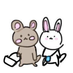 [LINEスタンプ] うさぎちゃんとくまくんの日常