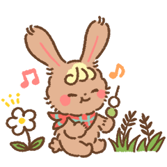 [LINEスタンプ] 【春】ふわふわうさぎ♪ノアル・ムー