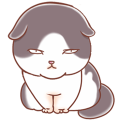 [LINEスタンプ] グレー猫 グレちゃん